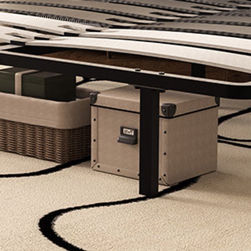 Sommier 140x200 Cm, 7 Pieds Durable, Lit Avec Sommier à Lattes Pour Adulte