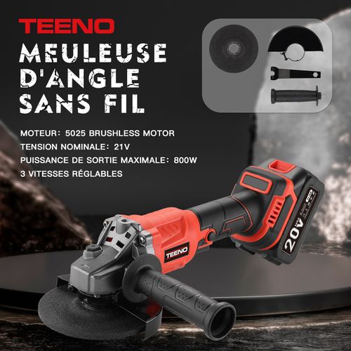 Ensemble D'outils 3 Pièces 20 V (meuleuse D'angle Lithium-ion + Perceuse Sans Mandrin + Perceuse À