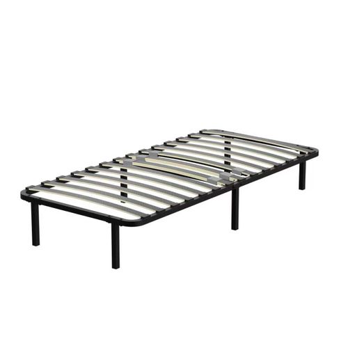 Sommier Cadre à Lattes 90x190 Cm, 14 lattes, Inclus 6 pieds