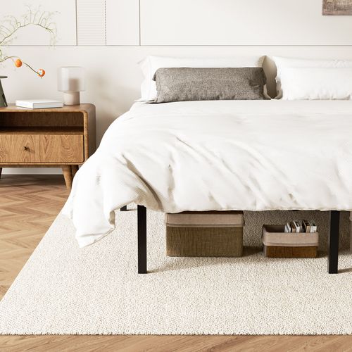 Sommier Cadre à Lattes 160x200 Cm, 2x14 lattes,  Inclus 9 pieds