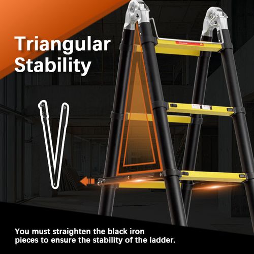 Échelle Télescopique De 5 M (2,5+2,5), Échelle Pliante Avec Poulies En Bas