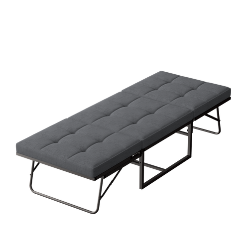 Lit Pliant 76x197 Cm, Canapé-lit 1 Personne Pour Adulte, dossier Réglable Sur 5 Positions
