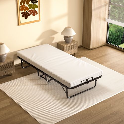 Lit Pliant Adulte 80x190 Cm Avec Matelas De 10 Cm