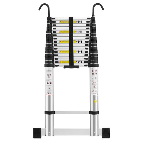 Échelle Télescopique Pliante En Aluminium De 6,2 Mètres Avec Crochet, Capacité De Charge Maximale