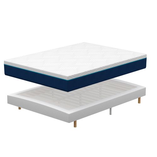 Ensemble Matelas Mousse 160x200 cm Epaisseur 20 cm + Sommier tapissier