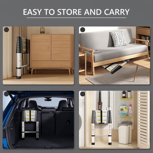 Échelle Télescopique Pliante En Aluminium De 3,2 Mètres, Capacité De Charge Maximale De 150