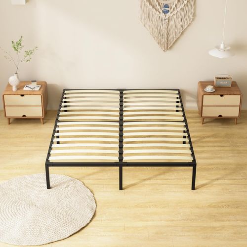 Ensemble Matelas à Ressorts 140x200cm Epaisseur 20 cm + sommier à Lattes Sur Pieds