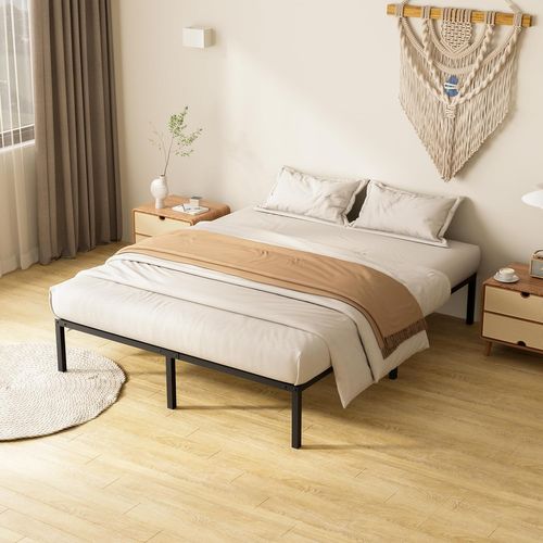 Ensemble Matelas à Ressorts 140x200cm Epaisseur 20 cm + sommier à Lattes Sur Pieds