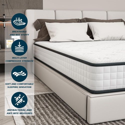 Ensemble Matelas Mousse 160x200 cm Epaisseur 22 cm + Sommier tapissier