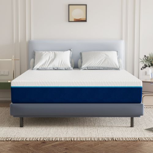 Ensemble Matelas Mousse 160x200 cm Epaisseur 20 cm + cadre à lattes