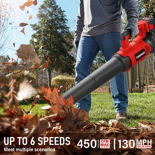 Souffleur De Feuilles Électrique, 6 Modes De Vitesse, 450 Cu Ft / 130 Mph