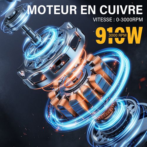 Perceuse Électrique à Percussion 910w, Perceuse à Percussion Électrique 0-3000 Rpm, Mandrin 13mm