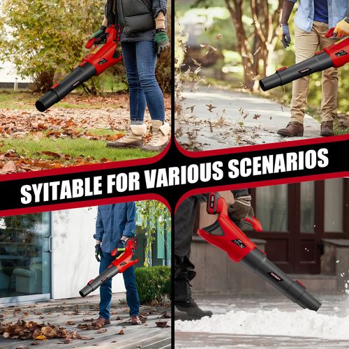 Souffleur/Aspirateur De Feuilles Sans Fil 21V, 5 Vitesses, 2 Batteries - Portable Pour Feuilles, Poussière, Débris Intérieur/extérieur - 7