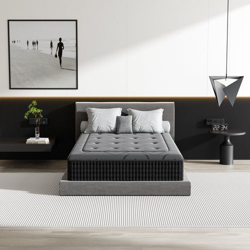 Matelas Ressorts 90x190 Cm De Forme En Mousse Et Ressorts, 30 Cm Épaisseur