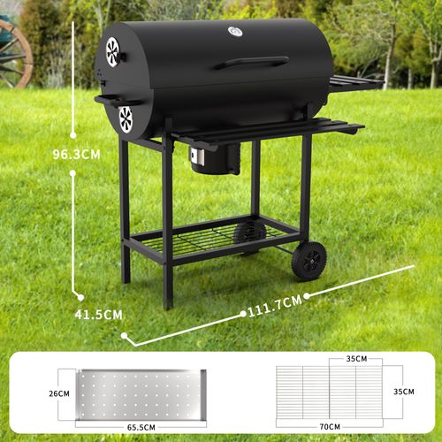 Barbecue Charbon De Bois XXL,barbecue,avec Grille De Cuisson XXL Avec Deux Étagères