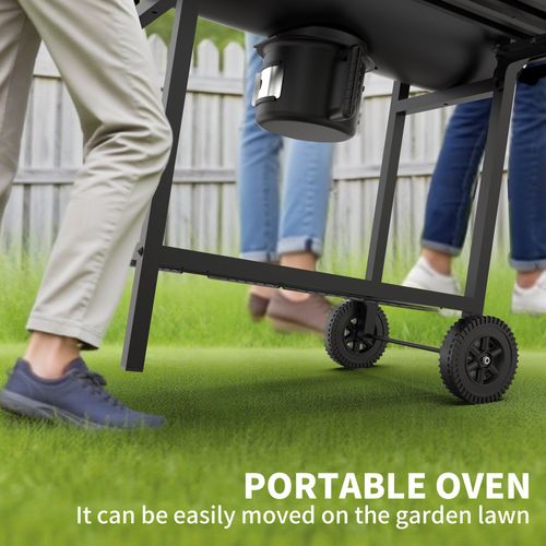 Barbecue Charbon De Bois XXL,barbecue,avec Grille De Cuisson XXL Avec Deux Étagères