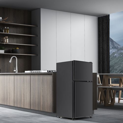 Réfrigérateur Congélateur 2 Portes Vintage 60l, Noir