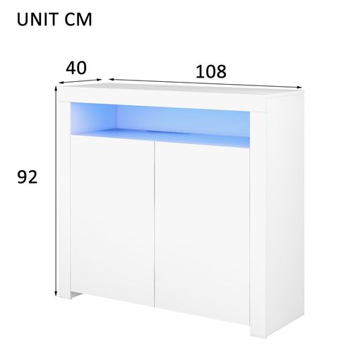 Buffet LED 2 Portes Colors Blanc