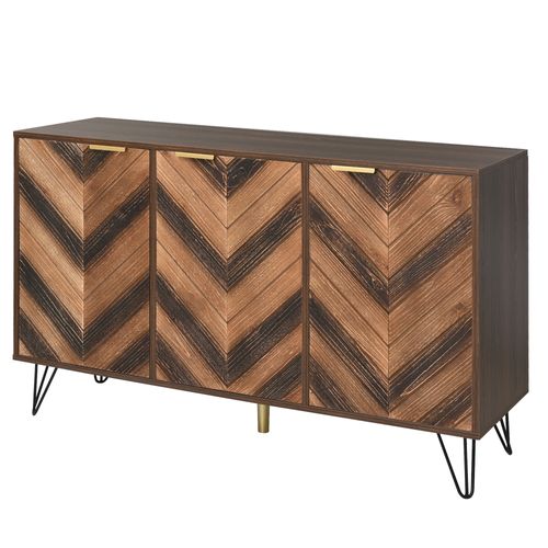 Buffet Rangement Commode 3 Porte Marron