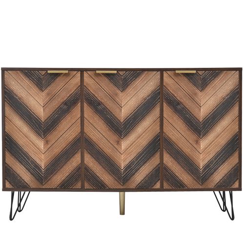 Buffet Rangement Commode 3 Porte Marron