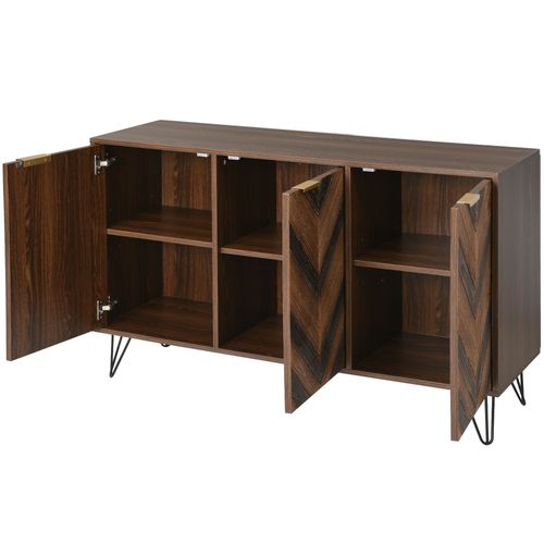 Buffet Rangement Commode 3 Porte Marron