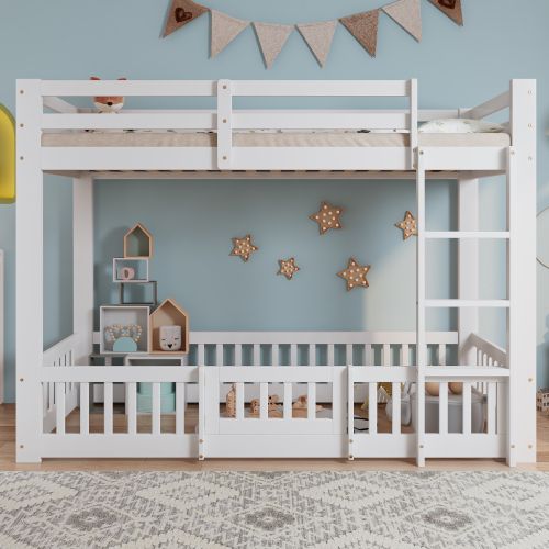 Lit Mezzanine Avec Echelle 90 X 200 Cm Blanc