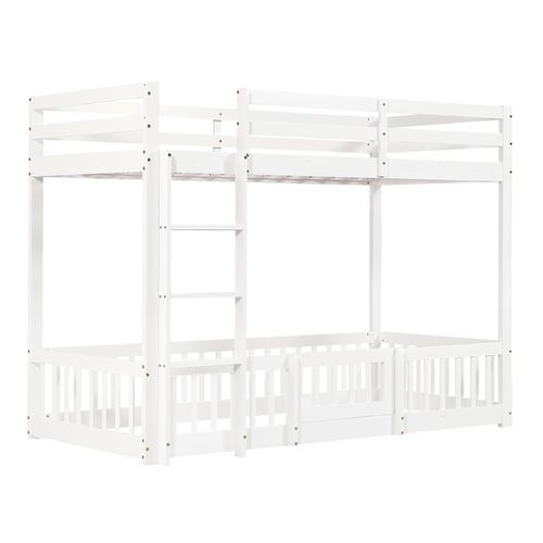 Lit Mezzanine Avec Echelle 90 X 200 Cm Blanc