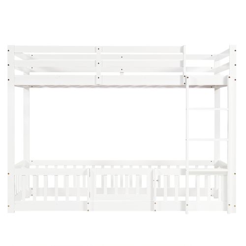 Lit Mezzanine Avec Echelle 90 X 200 Cm Blanc