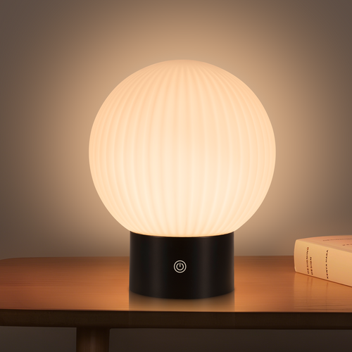 Lampe De Table Rechargeable Lampe De Chevet Tactile Blanche Ip44  Pour Chambre Salle De Bain