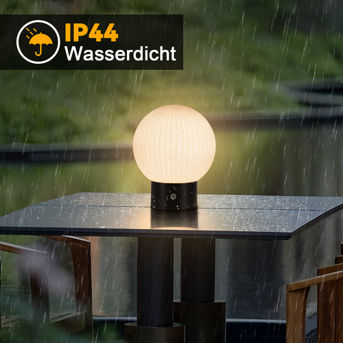 Lampe De Table Rechargeable Lampe De Chevet Tactile Blanche Ip44  Pour Chambre Salle De Bain