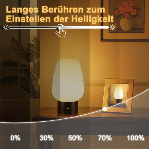 Lampe De Table Tactile Lampe De Chevet Blanche Ip44 Avec 3 Températures Pour Chambre Et Cuisine