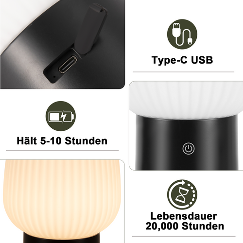 Lampe De Table Tactile Lampe De Chevet Blanche Ip44 Avec 3 Températures Pour Chambre Et Cuisine