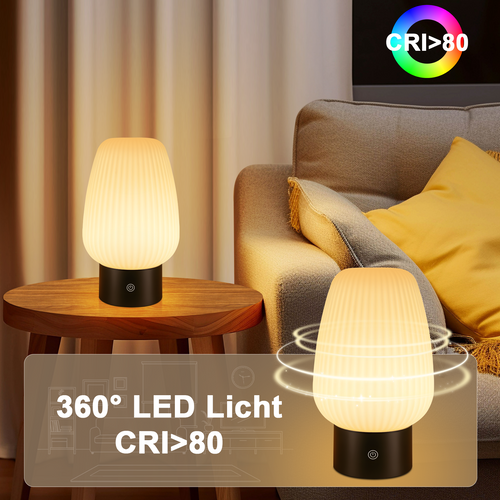 Lampe De Table Tactile Lampe De Chevet Blanche Ip44 Avec 3 Températures Pour Chambre Et Cuisine