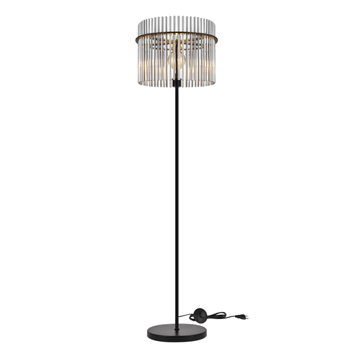 Lampadaire Salon Lampadaire Noir Lampadaire Métal Avec Interrupteur Au Pied E27 154cm