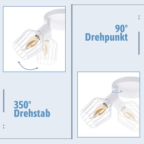 Spot De Plafond 3 Lumières Spot Moderne En Métal Max 25w Pour Cuisine