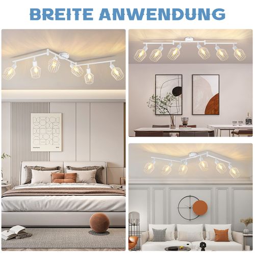 Spot De Plafond 6 Lumières E14 Spot Vintage Pour Couloir Chambre à Coucher