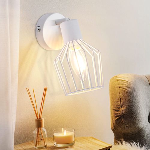 Spot Salon Vintage 1 Lumière E14 Spot Blanc Pour Chambre