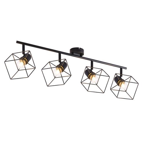 Spot De Plafond 4 Flammes 350° Orientable Vintage Métal Plafonnier Salon