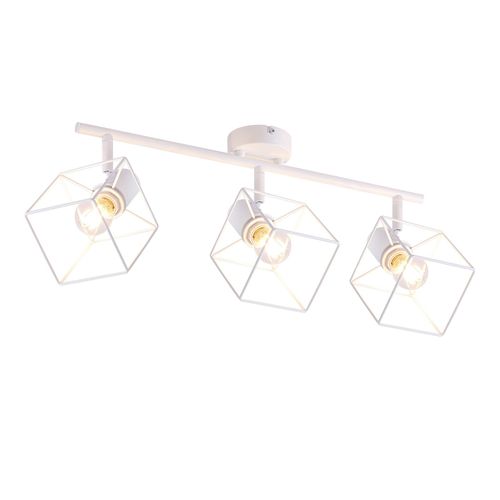 Plafonnier 3 Lumières 350° Plafonnier Rétro En Métal Orientable