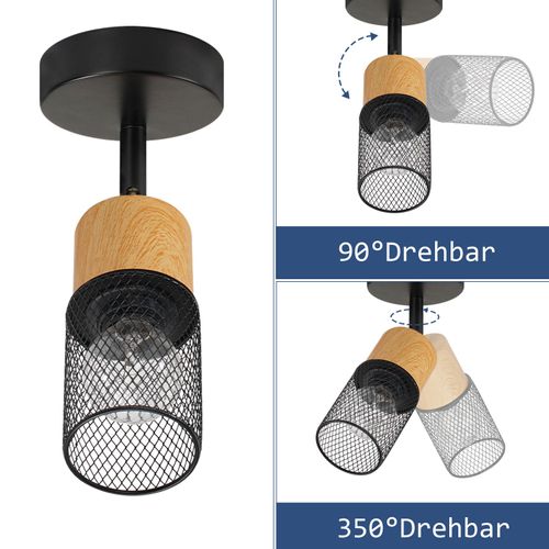 Spot De Plafond Orientable 1 Lumière E14 Vintage Pour Salon