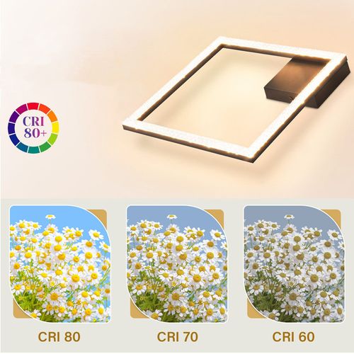 Plafonnier LED 24w Noir Plafonnier Salon Moderne Blanc Chaud Pour Salon