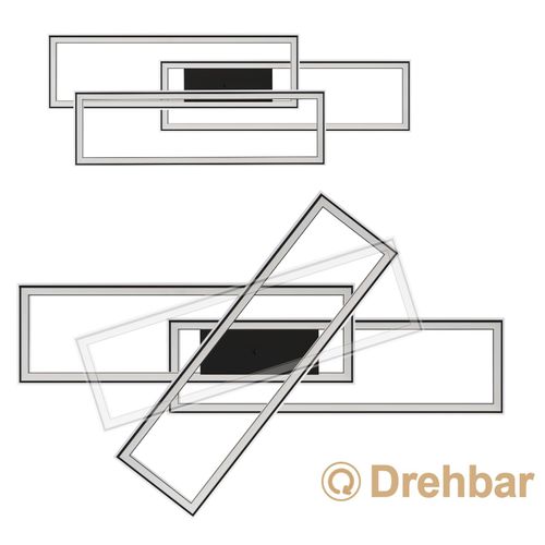 Plafonnier LED Dimmable Avec Télécommande 50w Chambre à Coucher