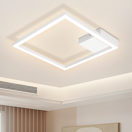 Plafonnier Salon Blanc Carré Lampe De Couloir Moderne 3000k Pour Cuisine