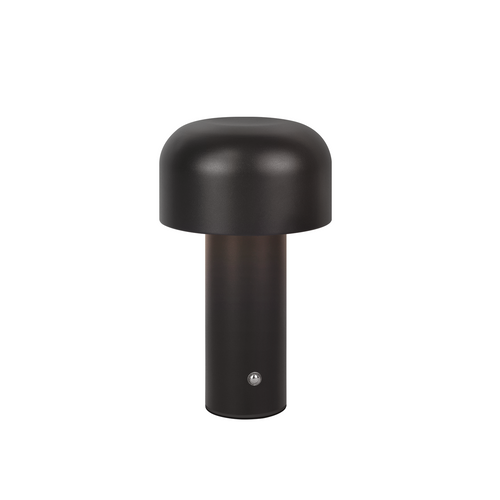 Lampe De Table LED Sans Fil Lampe De Chevet Tactile Moderne En Métal Noir