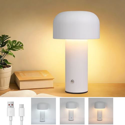 Lampe De Table LED Sans Fil 2w Moderne Lampe De Chevet Tactile En Métal Pour Salon