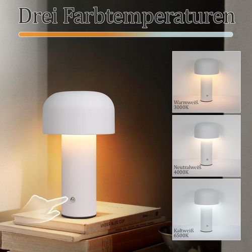 Lampe De Table LED Sans Fil 2w Moderne Lampe De Chevet Tactile En Métal Pour Salon