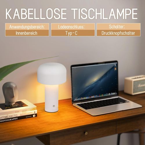 Lampe De Table LED Sans Fil 2w Moderne Lampe De Chevet Tactile En Métal Pour Salon