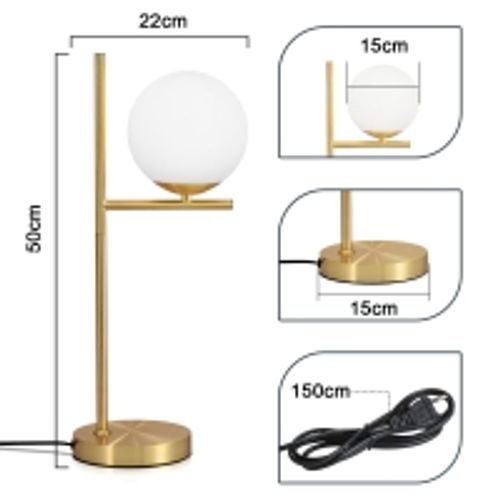 Lampe De Chevet Blanche Lampe De Table Moderne Métal Verre E27