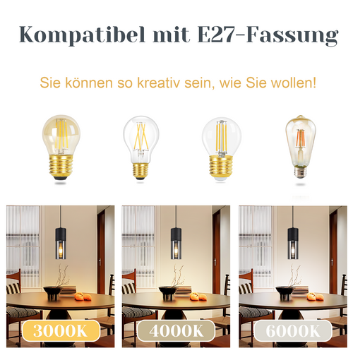 Suspension 1 Lumière Suspension Noir E27 Verre Fumé Gris Industrielle Lampe à Suspendre