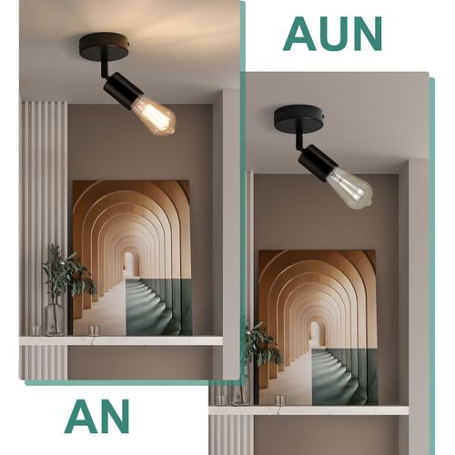 Spot E27 Noir Vintage Spot De Plafond Pour Chambre